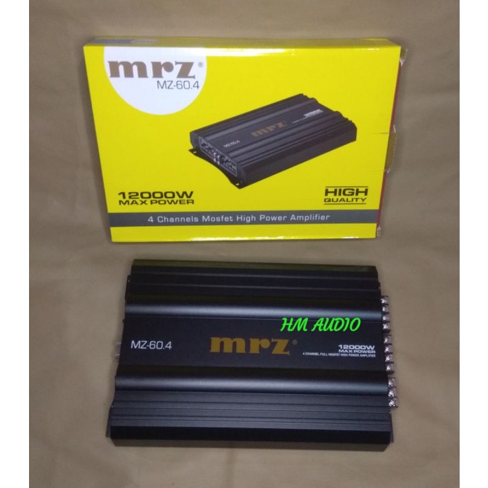 Power Ampli mobil MRZ Power Amplifier MRZ MZ-65.4 NEW 12.000 watt 4Chanel Mosfet High amplifier