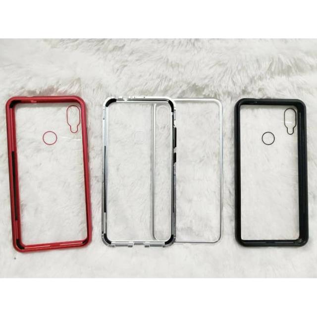 Case Magnetic Redmi Note 7 Premium Glass 2in1 Redmi Note 7