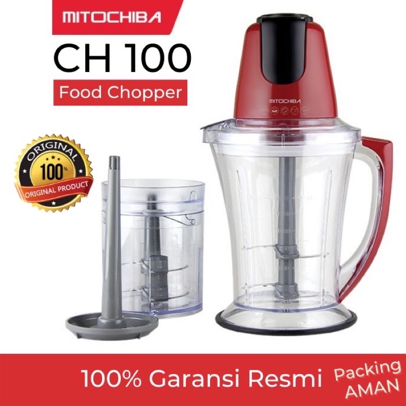 Mitochiba CH200 Food Chopper Blender Bumbu dan Daging/ Mitochiba Chopper Food CH100 Resmi - RED