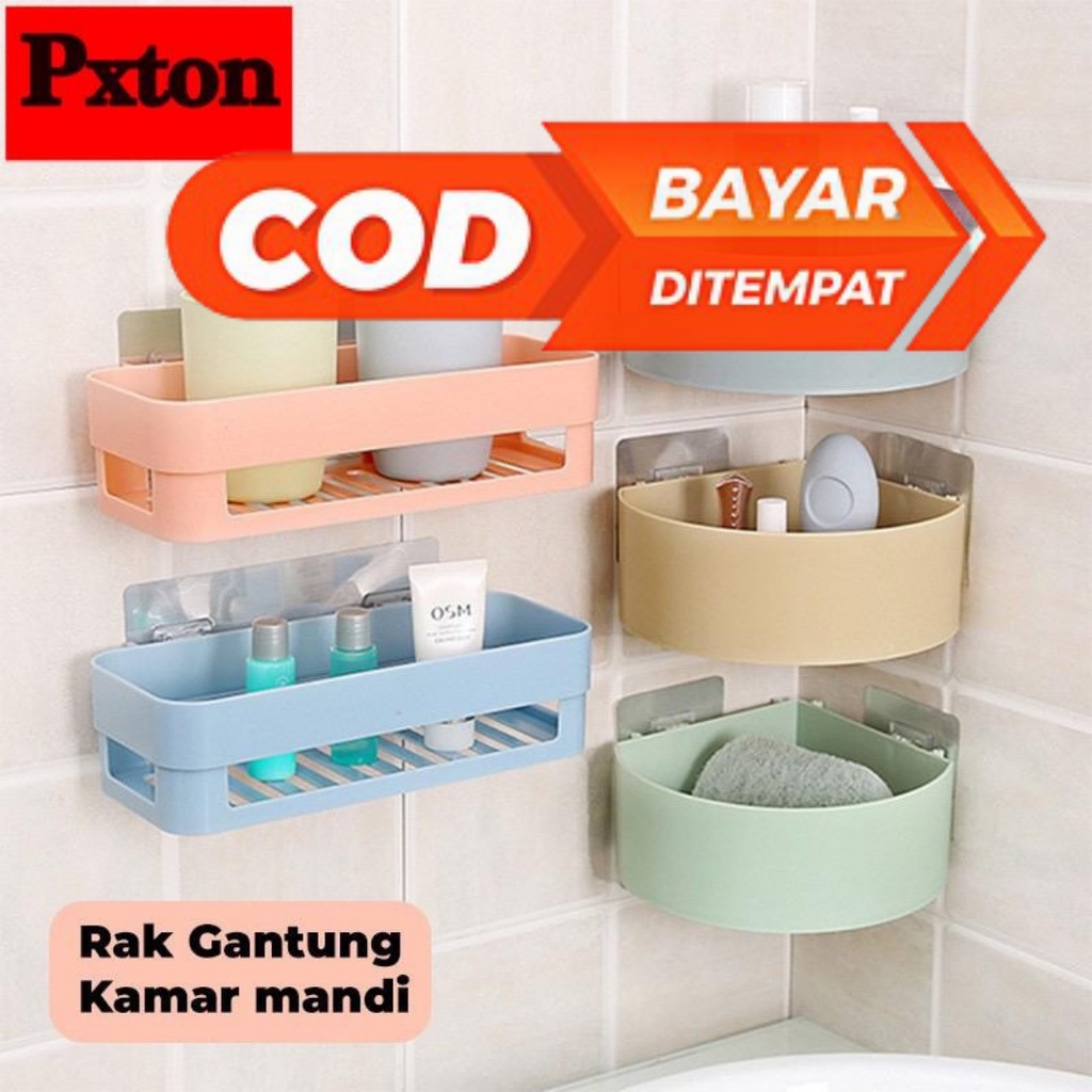 RAK SUDUT SIKU PLASTIK X06 / RAK HOLDER KAMAR MANDI WC TOILET tempat sabun cuci piring