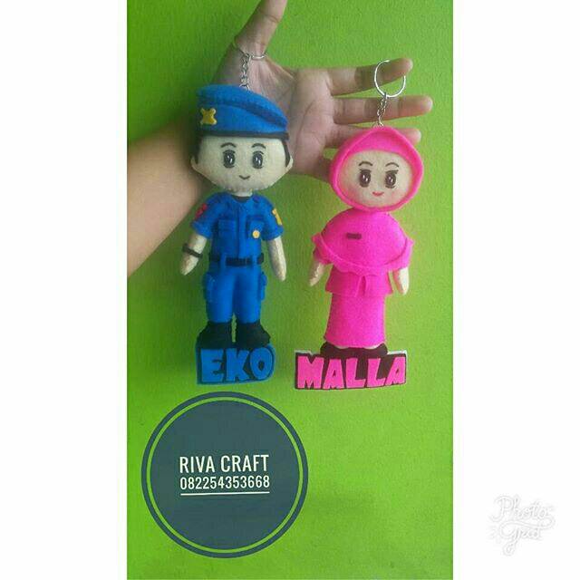 Boneka Profesi Polisi AL Dan Bhayangkari / Boneka Flanel