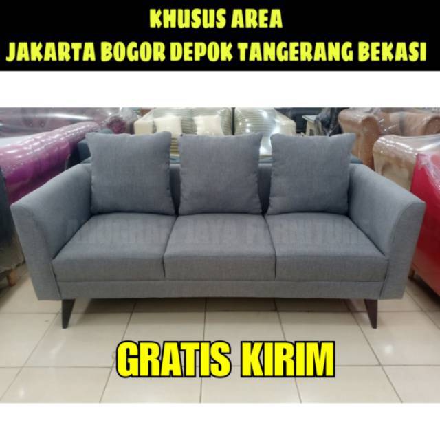 Sofa Angelica 3 Dudukan / Sofa 3 Seater /  Sofa Minimalis / Sofa Retro / Sofa Tamu / Sofa Mewah / So