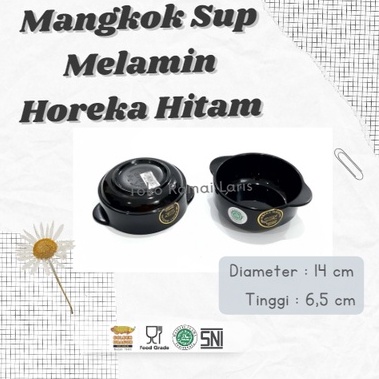 Mangkok Horeka HITAM W6506 - Golden Dragon - Mangkok Sup melamin tampilan mewah