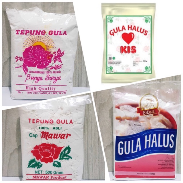 Jual Tepung Gula Gula Halus 500g Edna Mawar Kis Bunga Surya Shopee Indonesia 4829