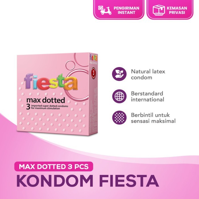 KONDOM FIESTA MAX DOTTED - PRIVASI - ISI 3 12