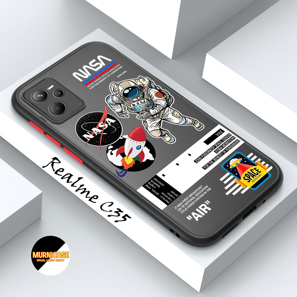 Murnicase - Case Nasa Astronot Realme C35 REALME C21Y 8i NARZO 5A 50i GT MASTER REALME 3 PRO REALME 