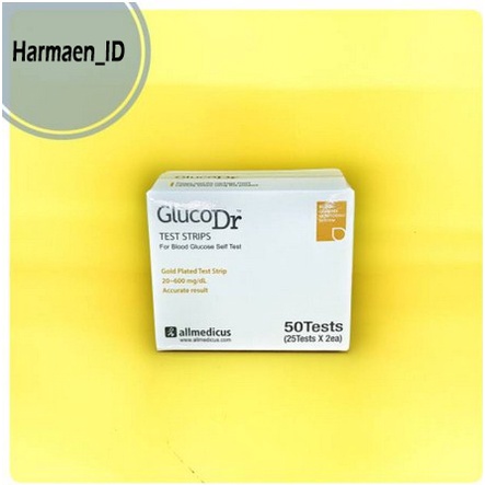 STRIP GLUCO DR STRIP TES GLUCO DR GULA DARAH / Strip Gula Darah / Glucose Gluco Dr Biosensor isi 50