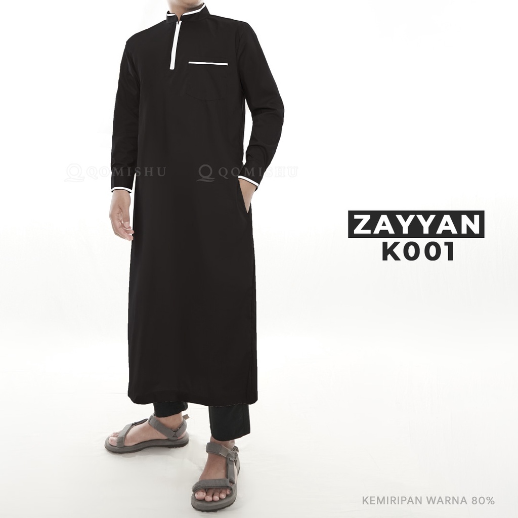 QOMISHU Jubah Muslim Pria Ikhwan Muslim ZAYYAN