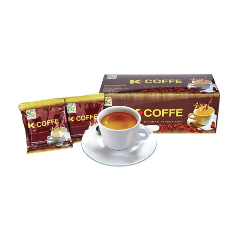 

K-Coffe Arabica 4in 1 Extract Ginseng | Kopi Penambah Stamina 1 box 20 Sachet