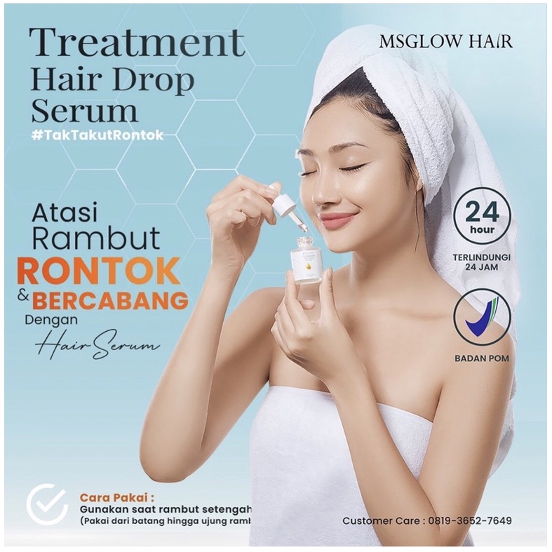 PROMO PAKET HAIR DROP SERUM + NUTRITION SMOOTH MSGLOW