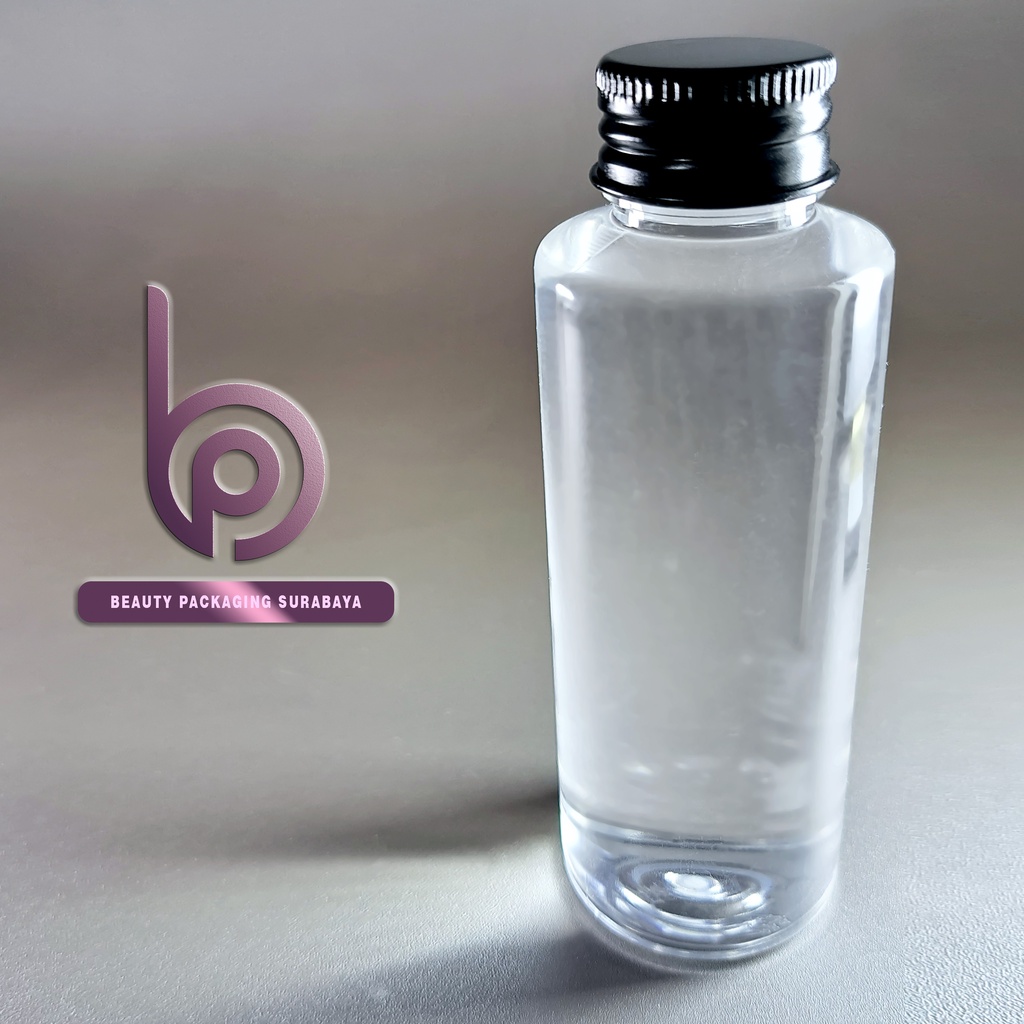 Botol Plastik PET 100ml RF Bening Tutup Ulir