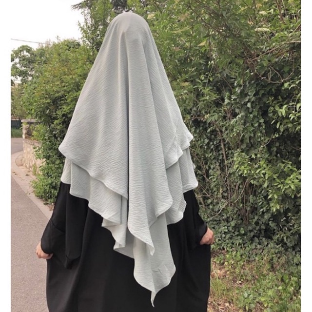 FRENCH KHIMAR MURAH FK airflow CRINKLE (model belakang 2 layer)