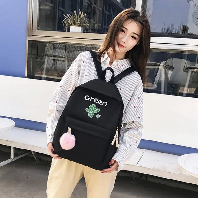 [LOKAL] POKY - BACKPACK GREEN -TAS Ransel Backpack Fashion morymony