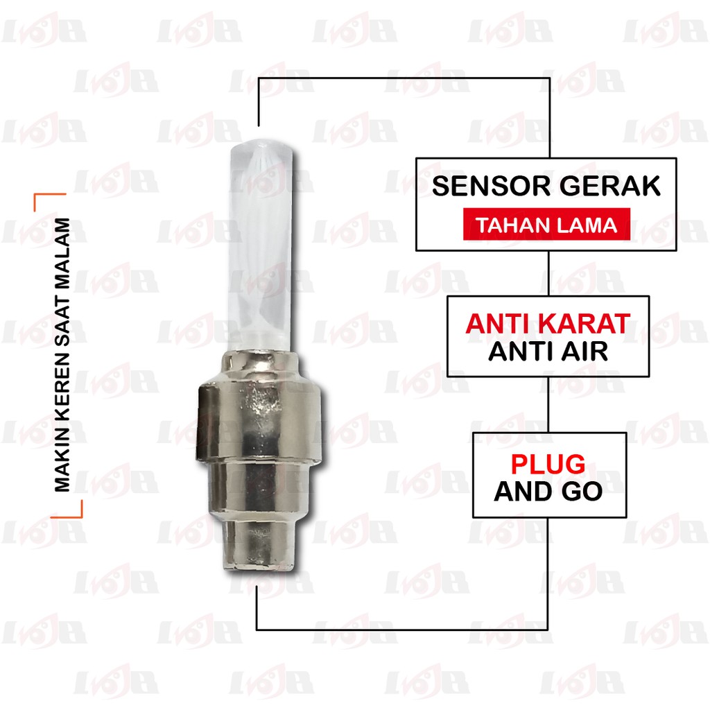 Rainbow Tutup Pentil Nyala Lampu LED 7 Warna Pelangi Roda Ban Sepeda Motor Mobil