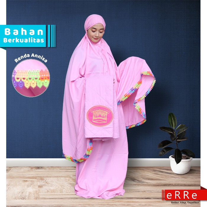 Mukena Dewasa Katun Jepang Mukenah Renda Mewah Terbaru Premium ES02