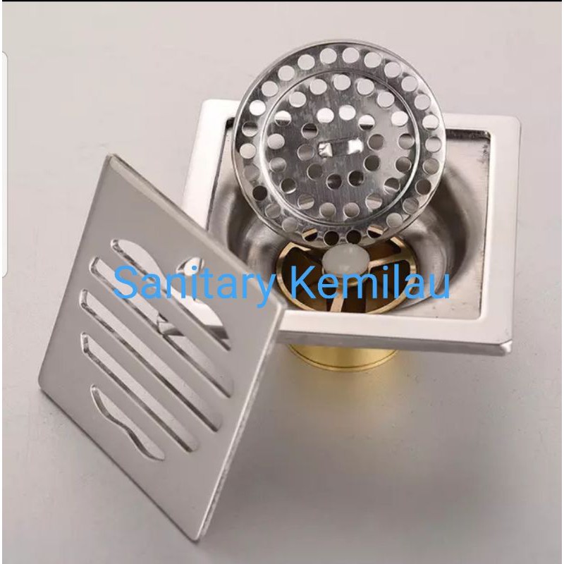 Floor Drain - Saringan Got Anti Anti Bau / Kecoak Stainless - Saringan Got WC Toilet Kamar Mandi