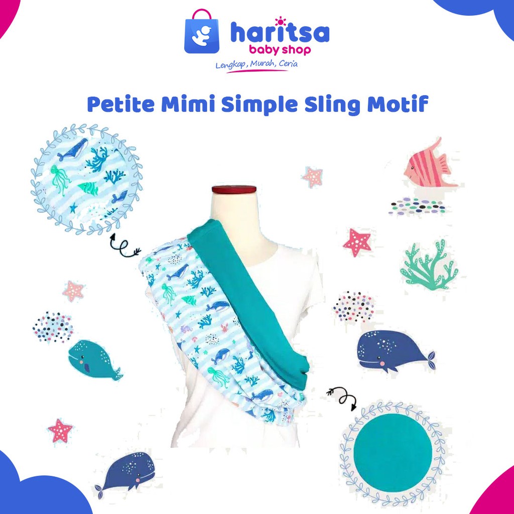 Petite Mimi Simple Sling Motif / Gendongan Bayi