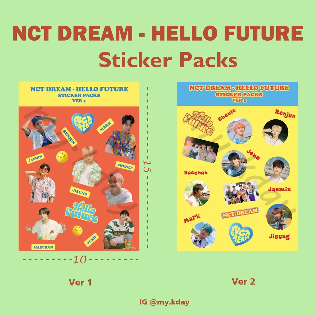ST-0012, Unofficial Sticker Stiker NCT Dream Hello Future Kiss Cut