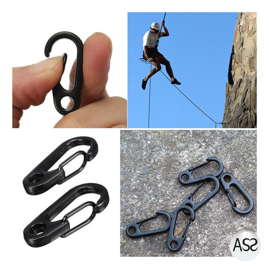 ASS Shop - Mini D-type Buckle Hanging Carabiner Keychain EDC Alat Bantu Tali B36