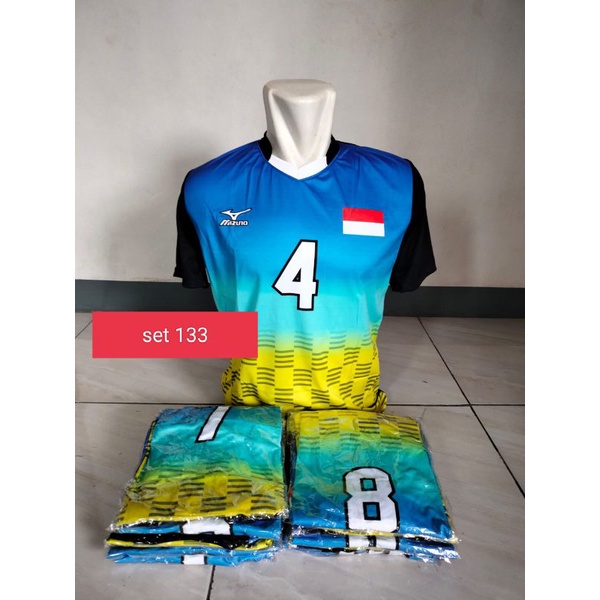 kaos olahraga volly isi 12 buat tim
