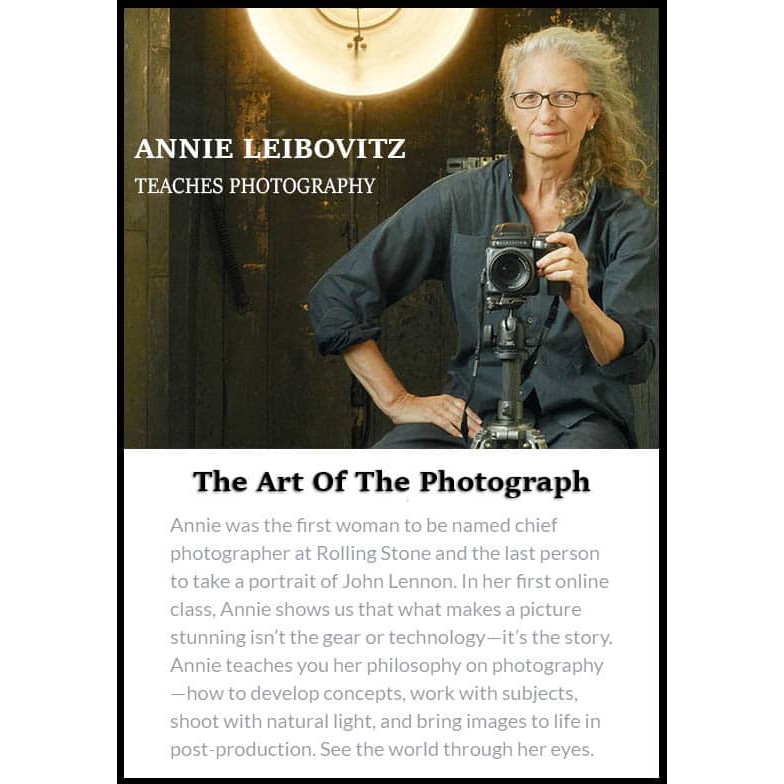 MasterClass Annie Leibovitz - Photography VIDEO LIMITED EDITION