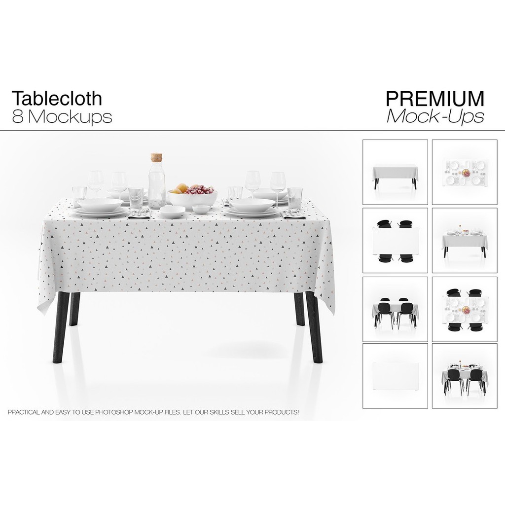 Tablecloth Mockup Set V.3 - Adobe Photoshop