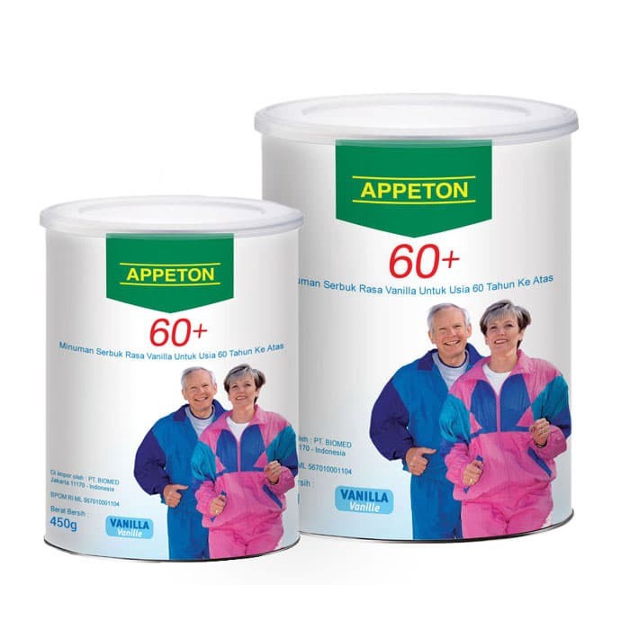 

APPETON 60+ Susu Lansia Orang Tua Rasa Vanilla 450g dan 900g