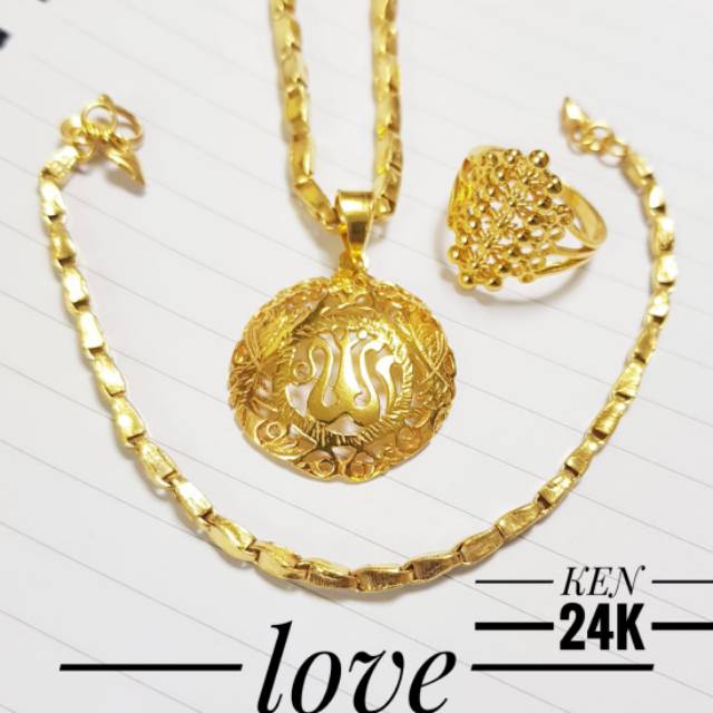 Xuping set perhiasan lapis emas 24k 1503