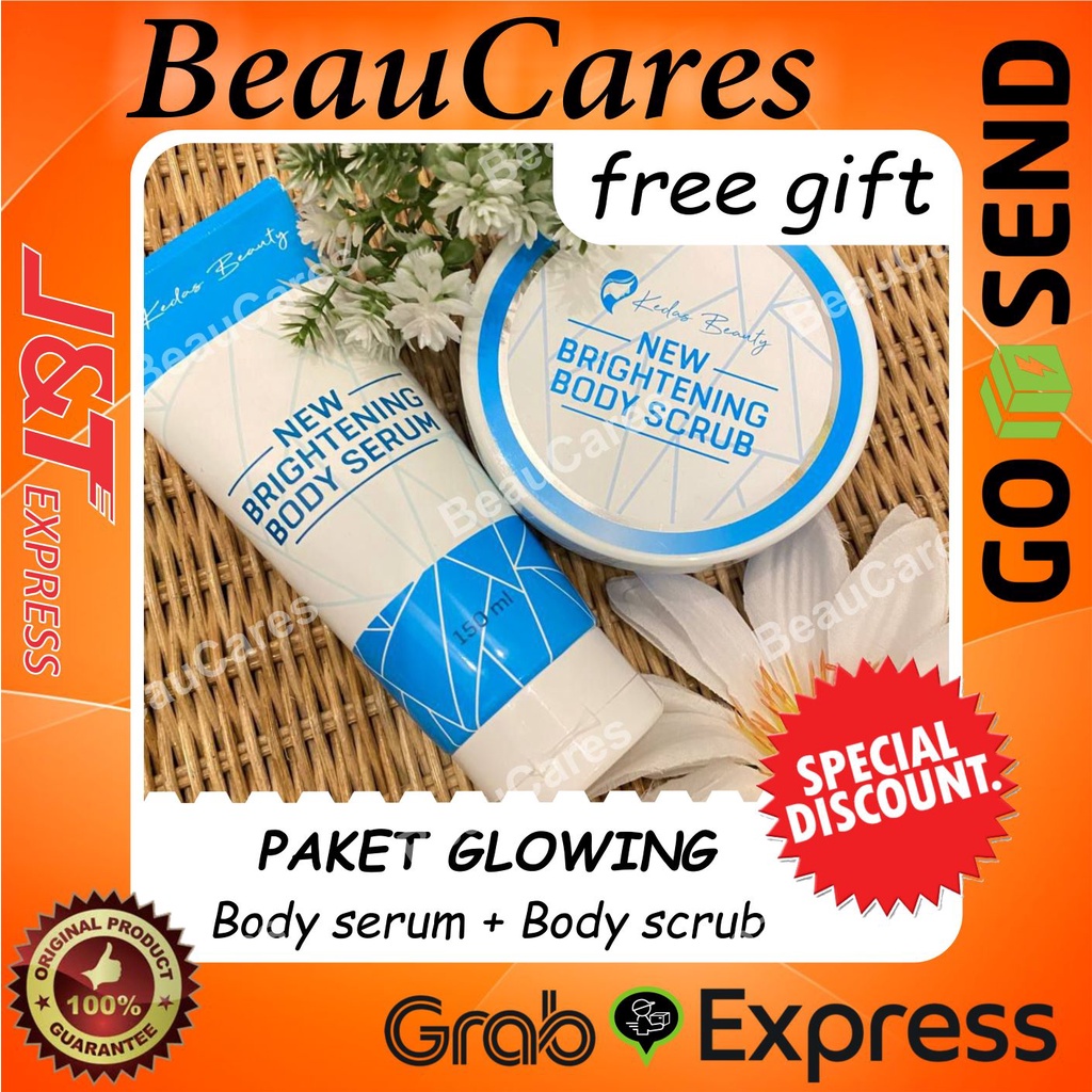 PAKET LENGKAP KEDAS BEAUTY ORIGINAL BPOM BODY SERUM & BODY SCRUB