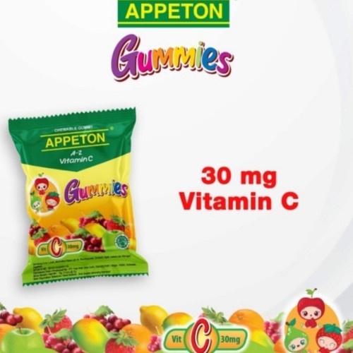 APPETON GUMMIES Permen Kunyah Rasa Buah - Kaya Vitamin C Anak Sachet Gummy Gummis