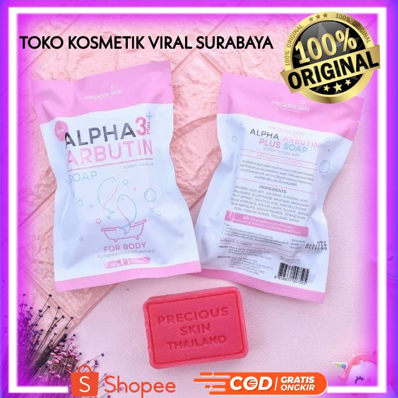 PRECIOUS SKIN SABUN ALPHA ARBUTIN 3 PLUS COLLAGEN WHITENING SOAP SABUN PEMUTIH[ORIGINAL 100%]