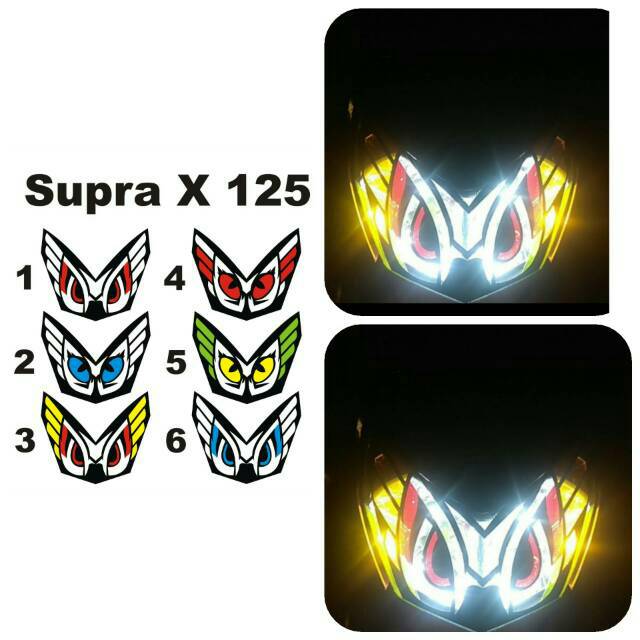 Stiker Sticker Mata Elang Lampu Supra X 125 Shopee Indonesia