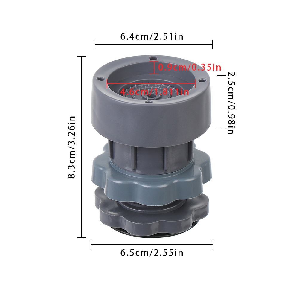 1/2pcs Alas Kaki Mesin Cuci / Kulkas Anti Getaran / Slip / Shock Absorber Tinggi Adjustable