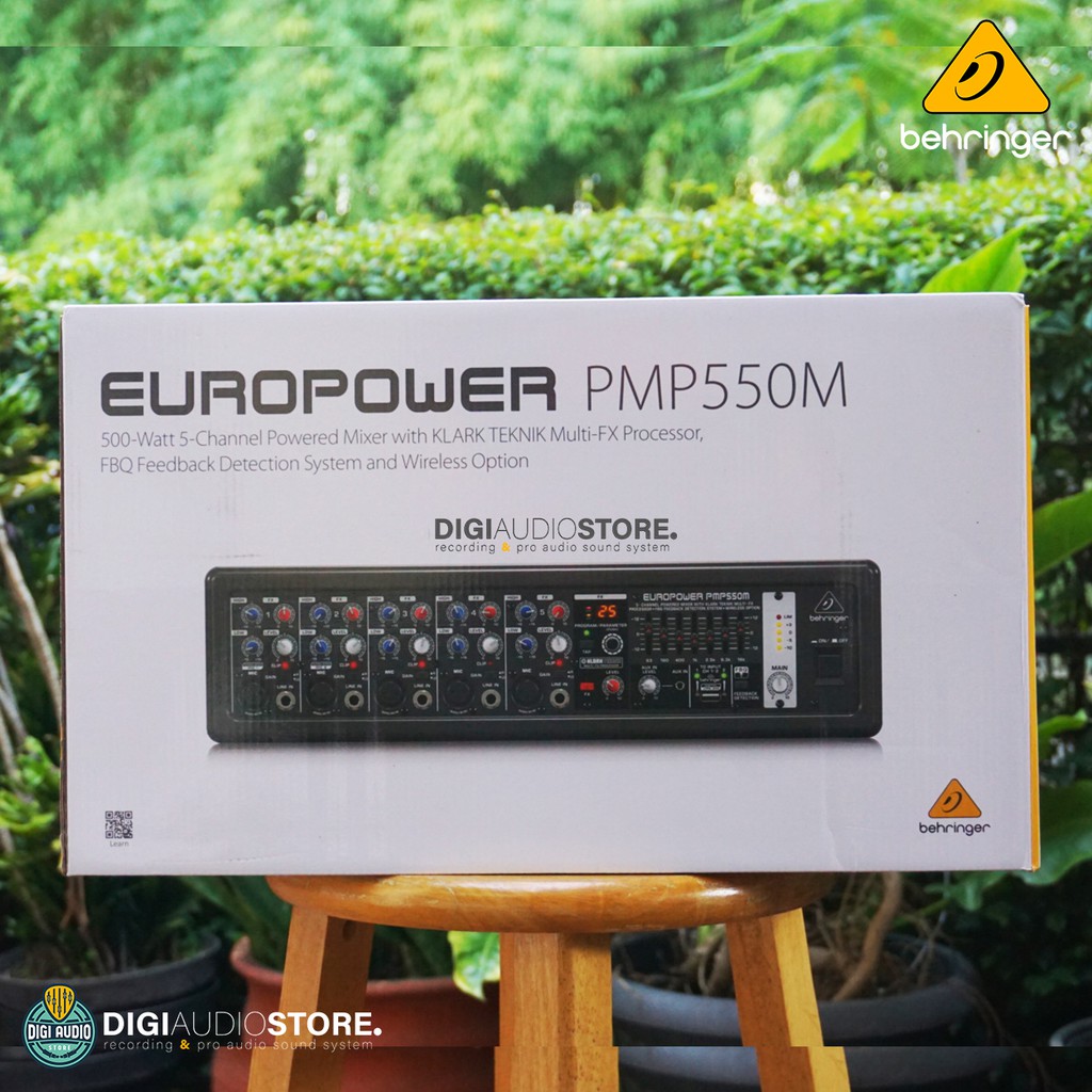 Power Mixer Audio Amplifier 500 Watt - 5 Channel - Behringer PMP550M Efek - FBQ & Equalizer Graphic