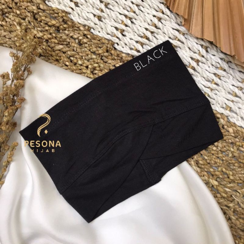 CIPUT BANDANA SILANG PREMIUM 2 SISI (MENYAMARKAN WAJAH BULAT)-black