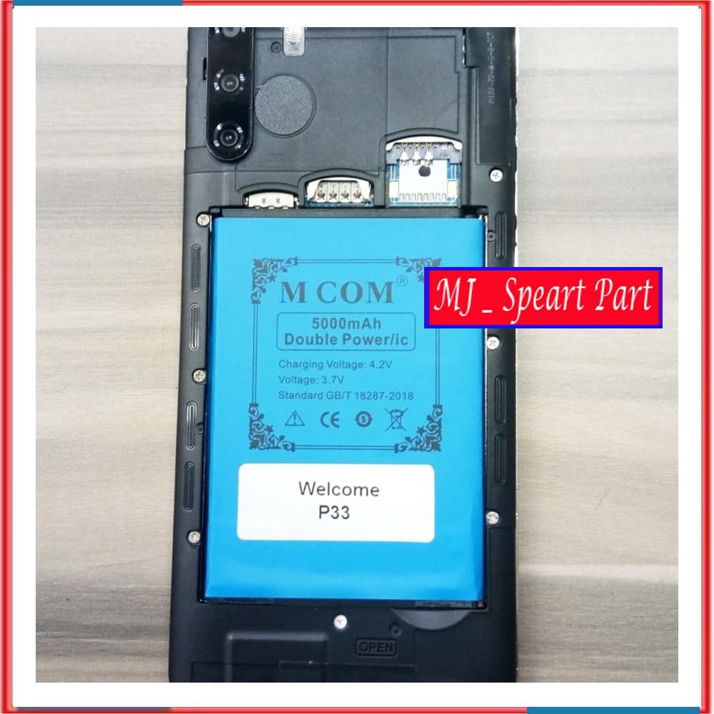 Battery Batre Baterai Double Power Mcom Welcome P33