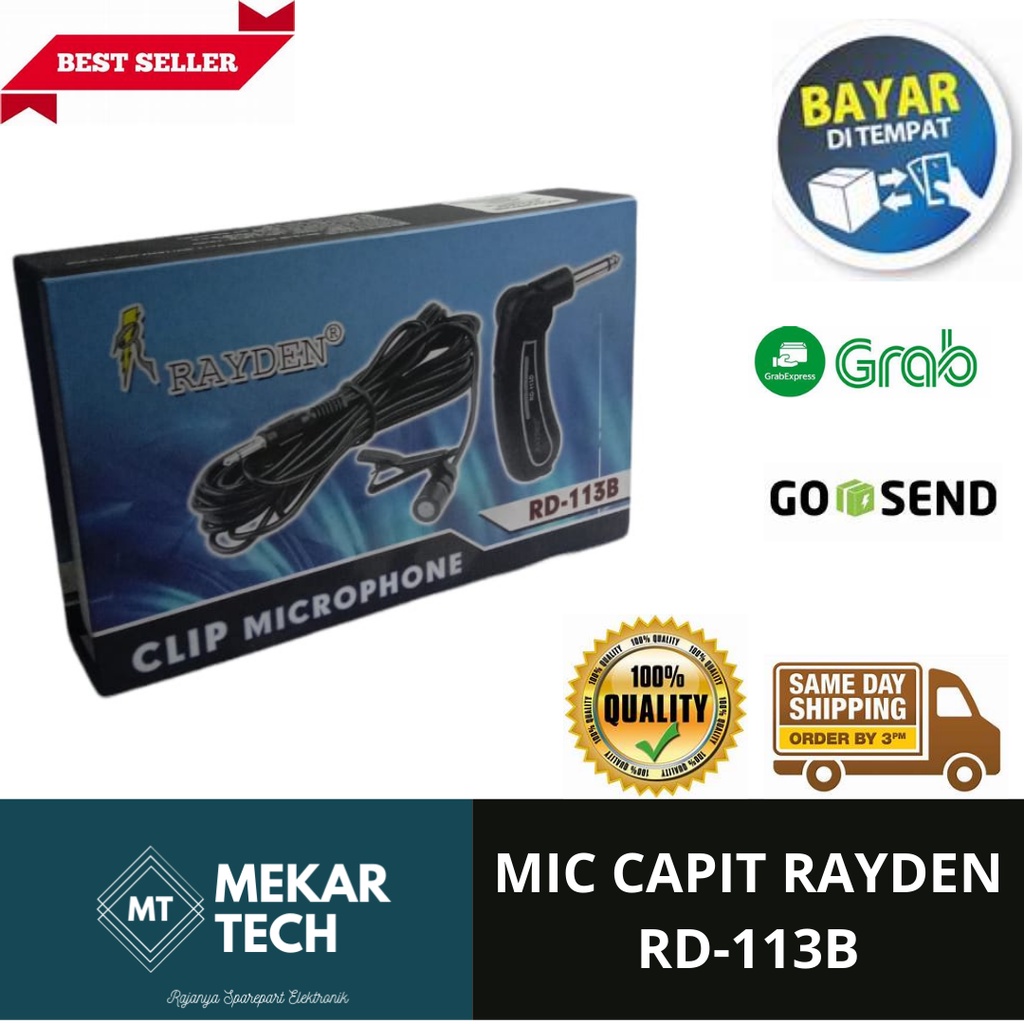 MICROPHONE CAPIT IMAM MICROPHON KABEL PANJANG MIC JEPIT RAYDEN RD-113B