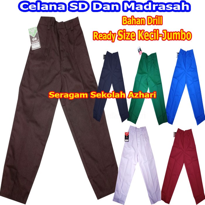 CELANA COKLAT PRAMUKA SEKOLAH SD PANJANG POLOS JUMBO-CELANA PRAMUKA SD PANJANG JUMBO-SERAGAM PRAMUKA