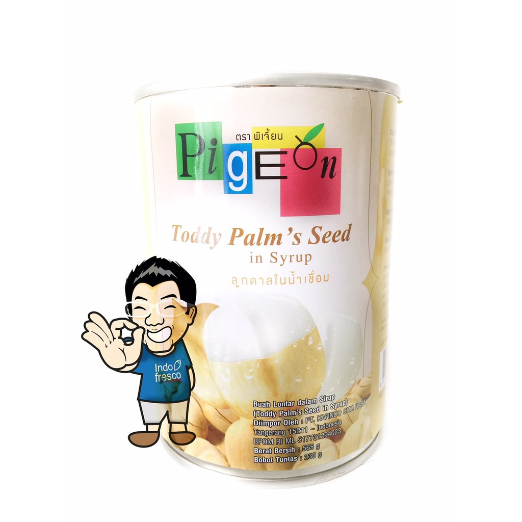 

PROMO PIGEON TODDY PALM'S SEED IN SYRUP CANNED- LONTAR KALENG 565G TERMURAH