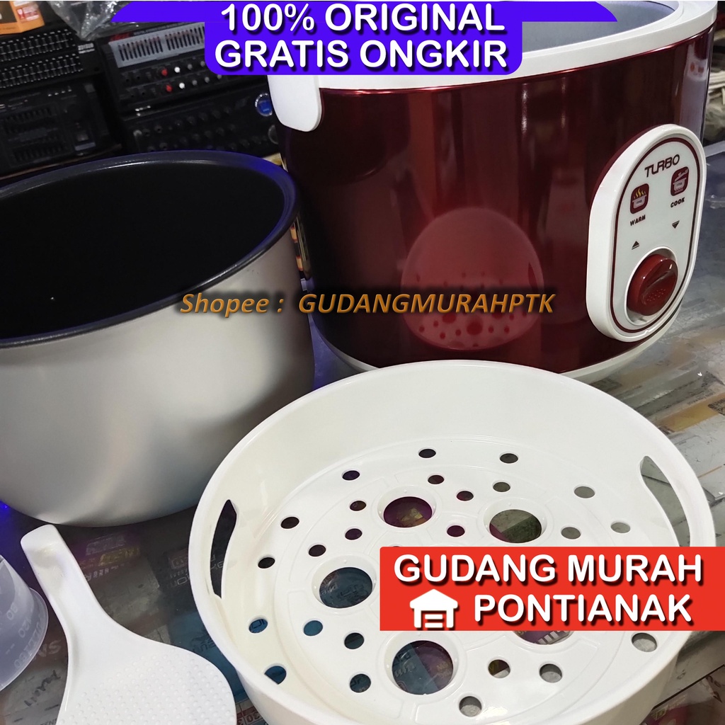 Ricecooker TURBO new Pananak nasi penghangat Magiccom Rice Cooker Turbo CRL - 1182 magic com Biru / Blue