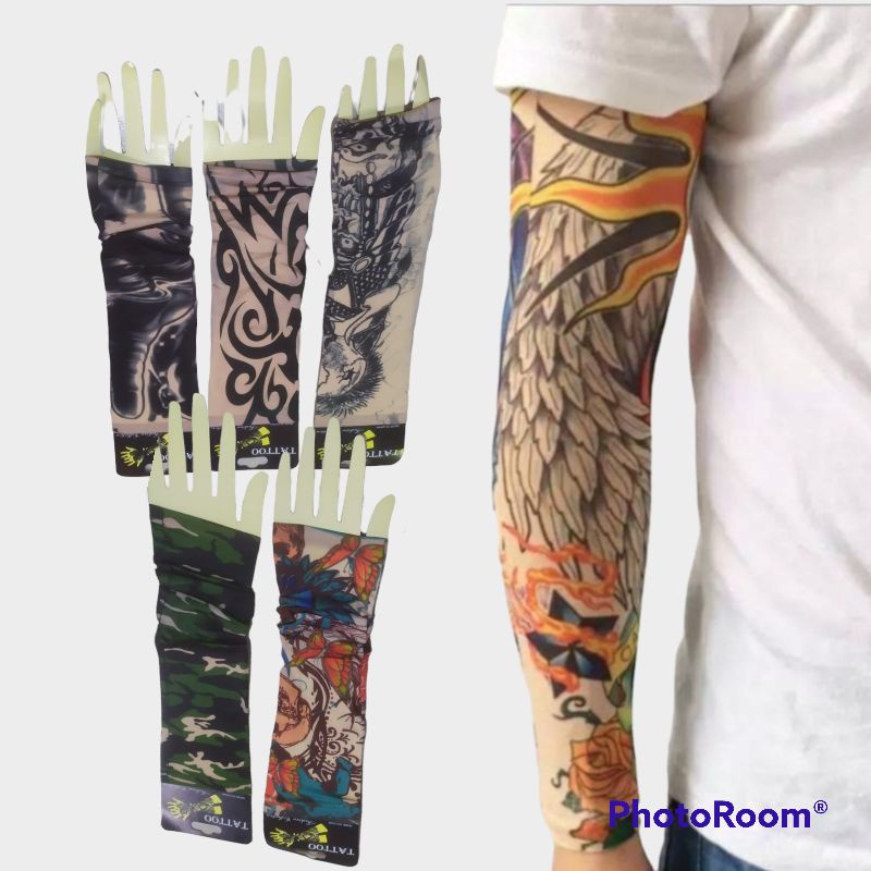 Manset Tangan Tato Pria Wanita Motif
