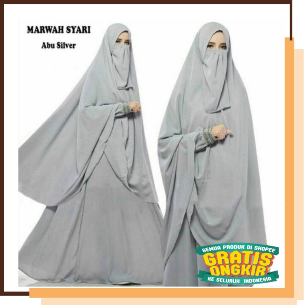BESAR KECIL ALLSIZE JUMBO BIG SIZE UKURAN /  GAMIS SYAR'I MARWAH SET CADAR // GAMIS SET TERLARIS // 