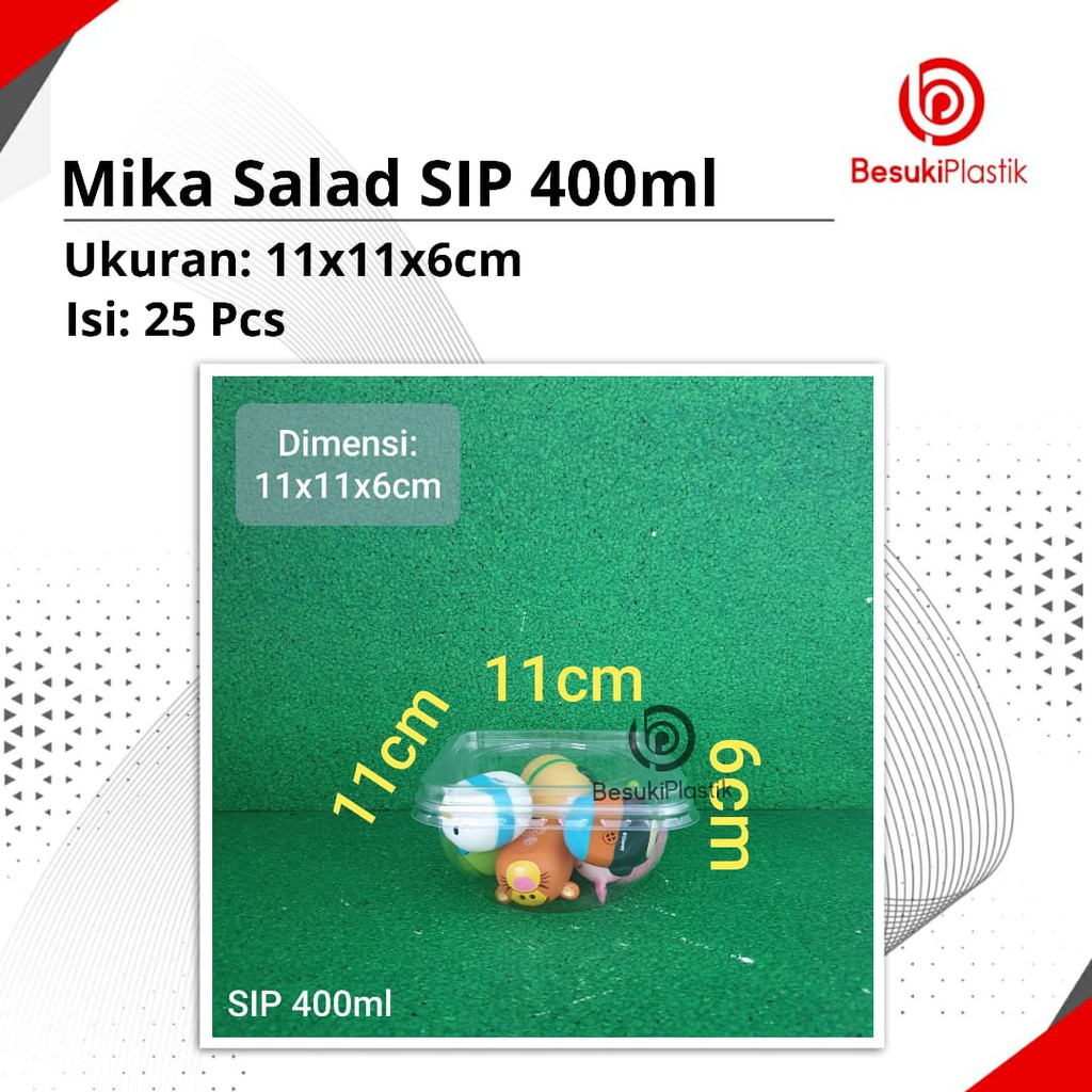 Mika Salad SIP 400ml / Mika Tray Salad 400ml / Mika Tray 400ml / Mika Salad