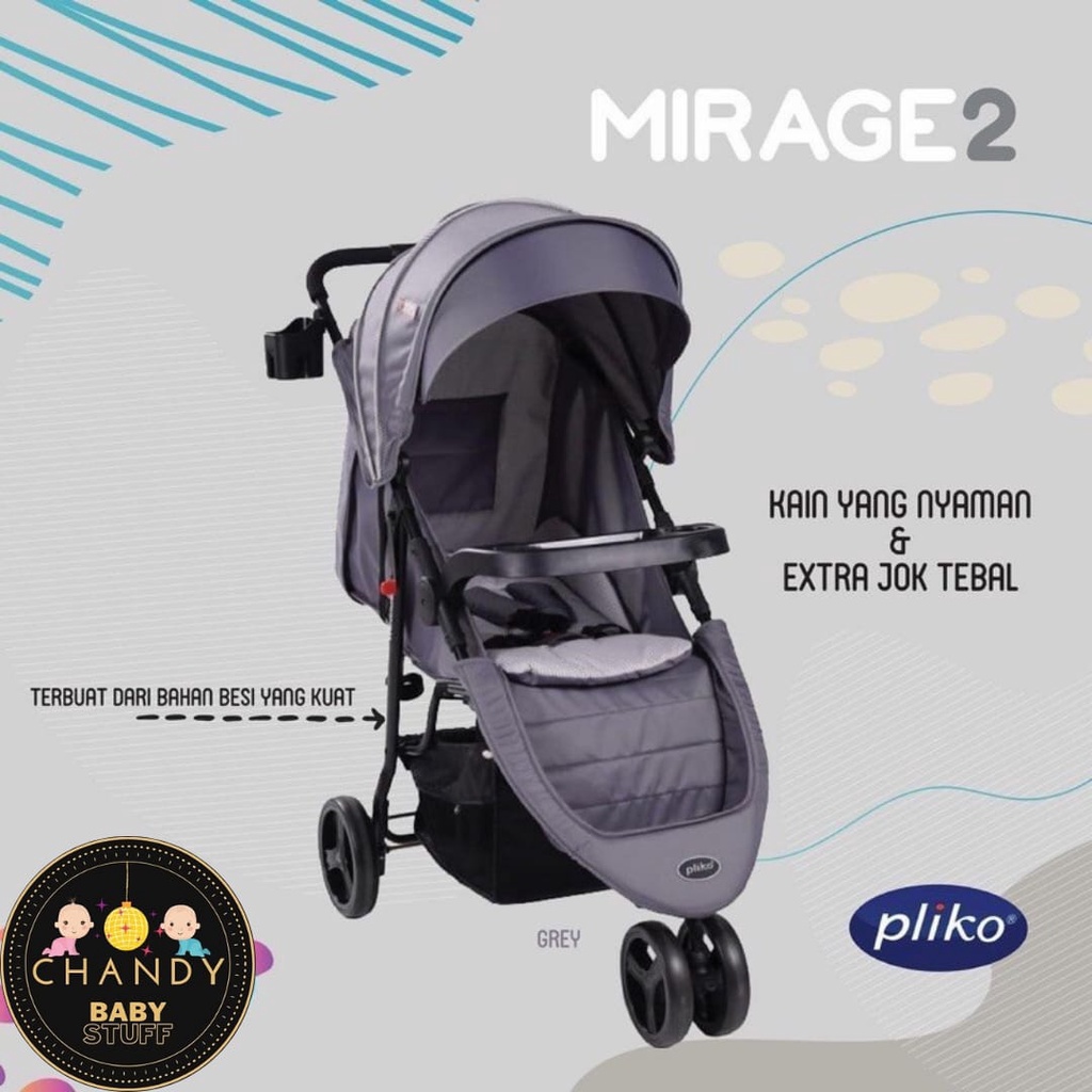 STROLLER BABY PLIKO MIRAGE 2 BS 559 ONE HOLD FOLD SYSTEM