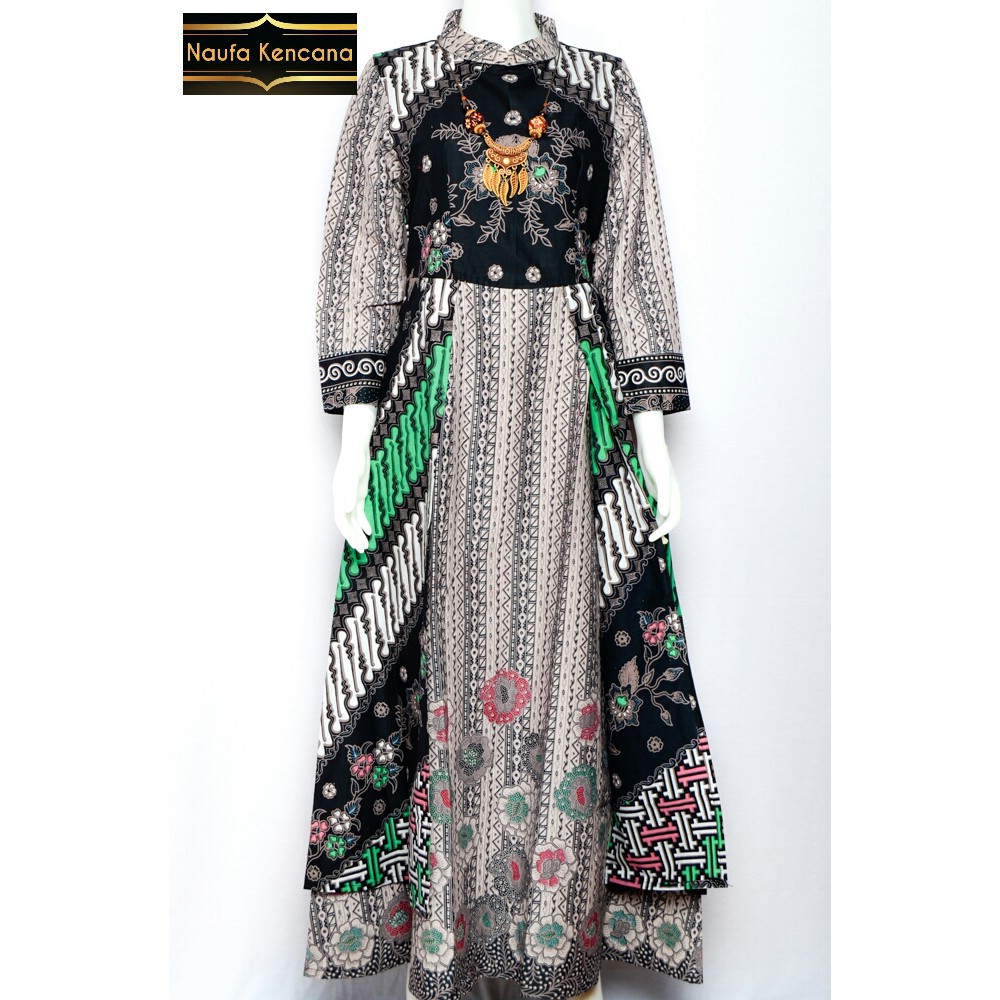Khusyairi81  BATIK NAUFA KENCANA GAMIS WANITA BATIK PARANG KOMBINASI