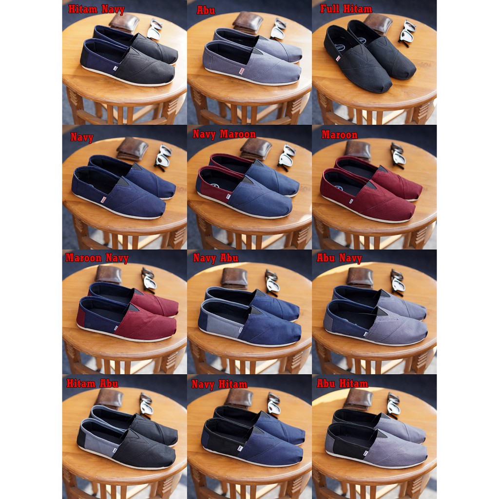 SM88 - Sepatu Wakai Selop Kasual Slip On Santai Simple Murah Keren Cowok / Pria / Laki-Laki