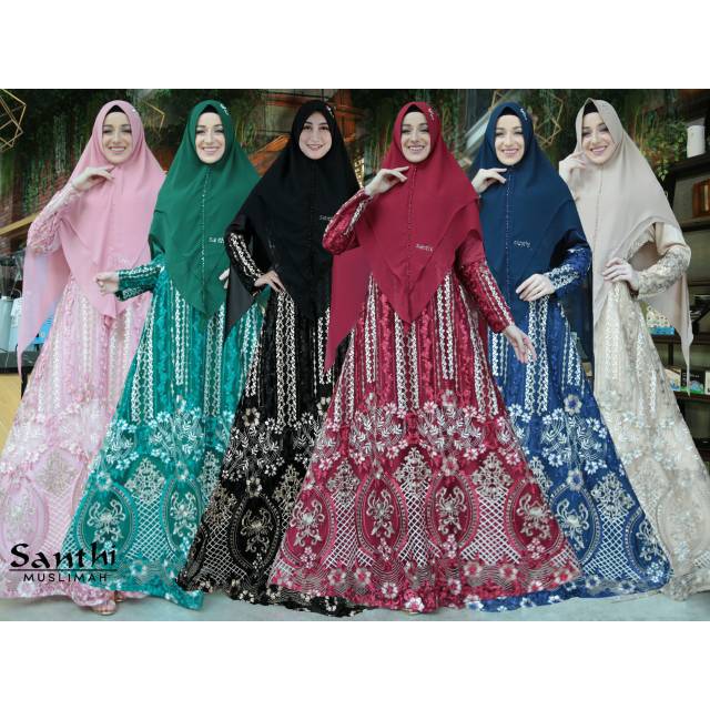 SYARI CLARA SANTHIMUSLIMAH SANTHI MUSLIMAH / GAMIS PESTA ORIGINAL JS COLLECTION