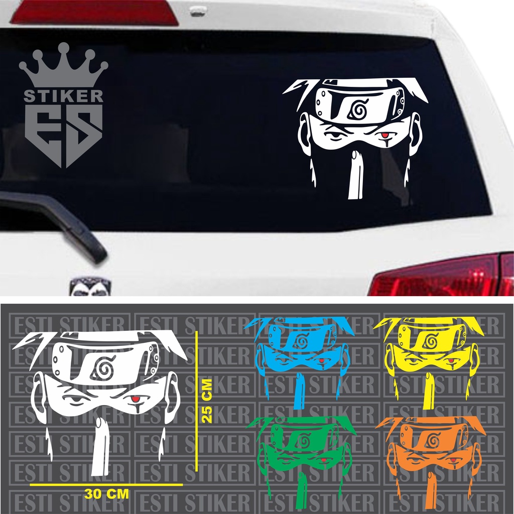 CUTTING STIKER UNTUK KACA MOBIL BELAKANG ANIME NARUTO HATAKE KAKASHI