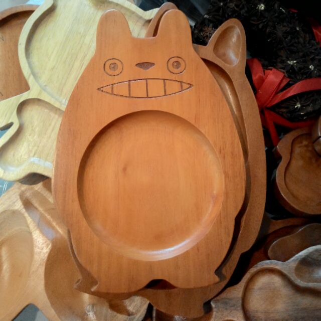 Piring Kayu Karakter Anak Food Grade
