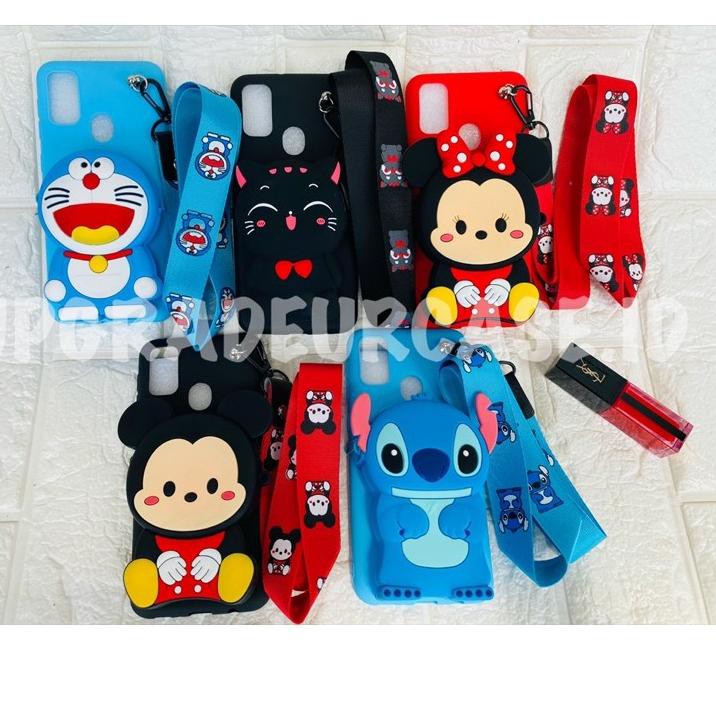 [☎NEW✔️] XIAOMI REDMI 9 PRIME 9A 9C REDMI 4A 4X 5A 6A Case Disney + Tali Gantung HP & Dompet Karakte